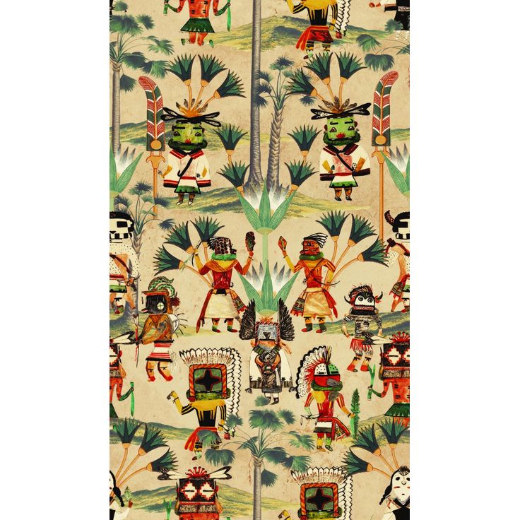 Paneelitapetti Mindthegap Hopi Spirit, 1.56x3m, vaalea