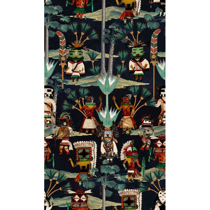 Paneelitapetti Mindthegap Hopi Spirit, 1.56x3m, antrasiitti