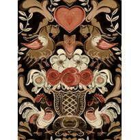 Kuvatapetti MindTheGap Goldene Henne, 1.56x3m, non-woven