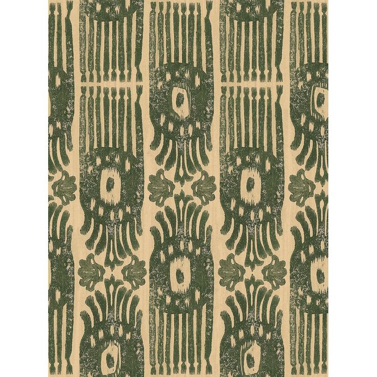 Tapetti Mindthegap Tribal Ikat, myrkynvihreä