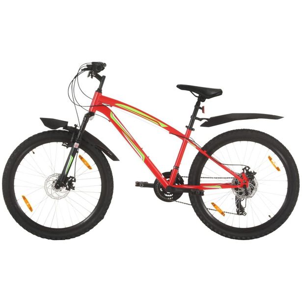 Maastopyörä 21 vaihdetta 26 renkaat 36 cm runko punainen