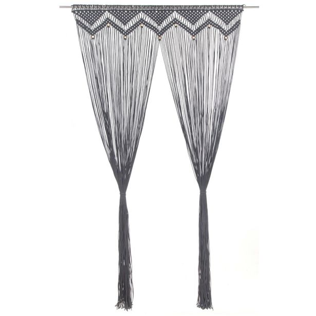 Macrame verho antrasiitti 140x240cm puuvilla_1