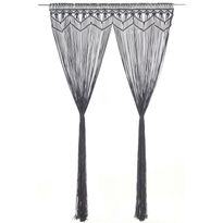 Macrame verho antrasiitti puuvilla 140x240cm