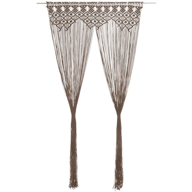 Macrame verho harmaanruskea 140x240 cm puuvilla_1