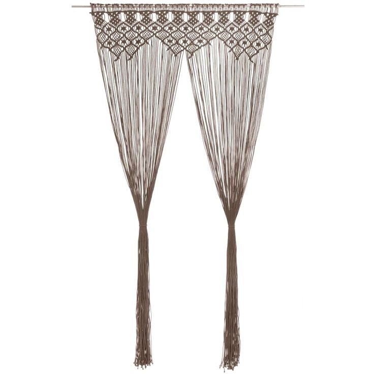 Macrame verho harmaanruskea 140x240 cm puuvilla_1
