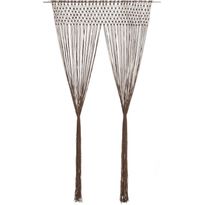Macrame verho harmaanruskea 140x240cm puuvilla