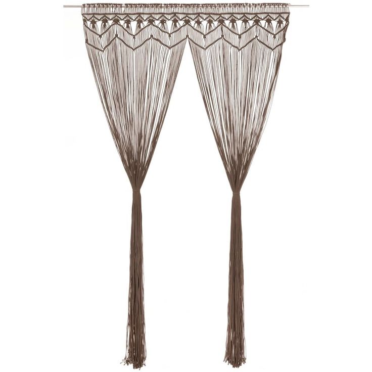 Macrame verho harmaanruskea puuvilla 140x240cm_1