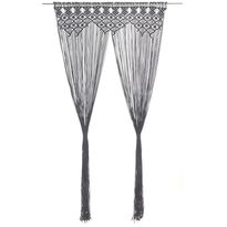 Macrame verho puuvilla antrasiitti 140x240 cm
