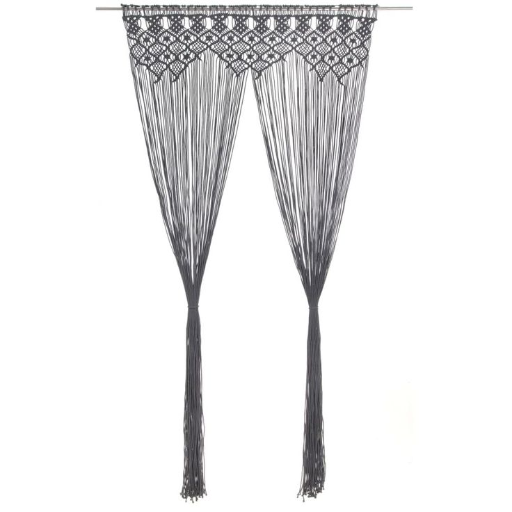 Macrame verho puuvilla antrasiitti 140x240 cm_1