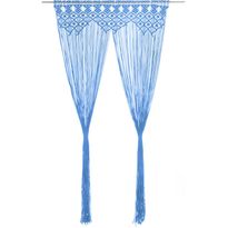 Macrame verho puuvilla sininen 140x240 cm