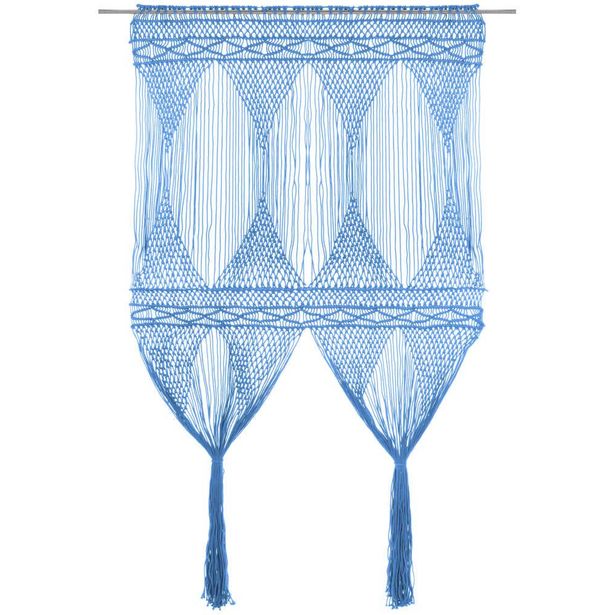 Macrame verho puuvilla sininen 140x240cm_1