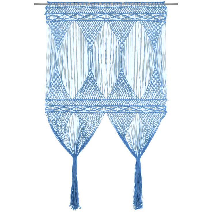Macrame verho puuvilla sininen 140x240cm_1