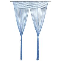 Macrame verho sininen 140x240 cm puuvilla