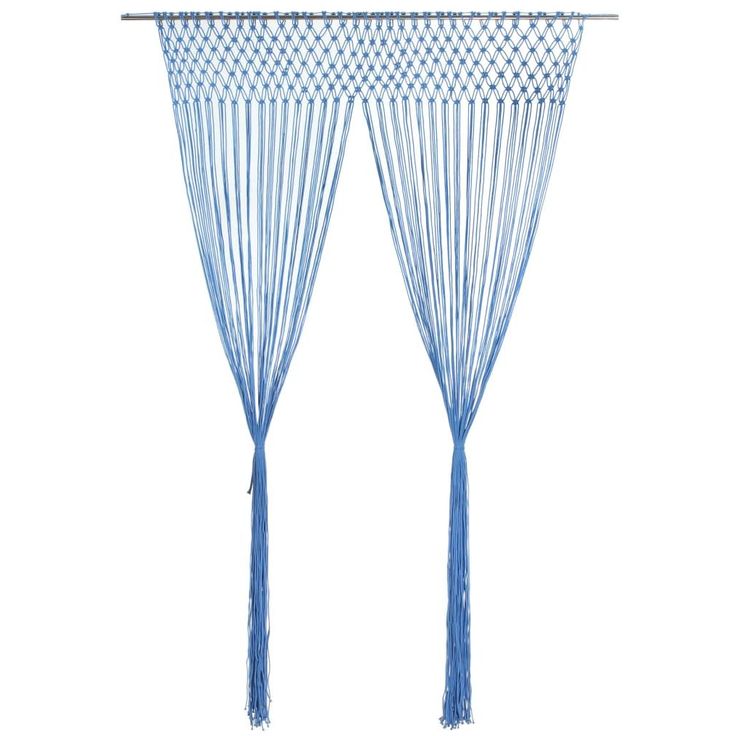 Macrame verho sininen 140x240 cm puuvilla_1