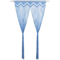 Macrame verho sininen 140x240cm puuvilla