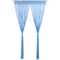 Macrame verho sininen puuvilla 140x240 cm