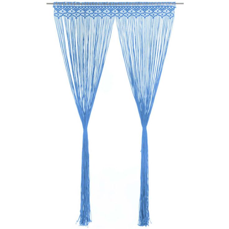 Macrame verho sininen puuvilla 140x240 cm_1