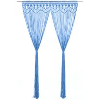 Macrame verho sininen puuvilla 140x240cm