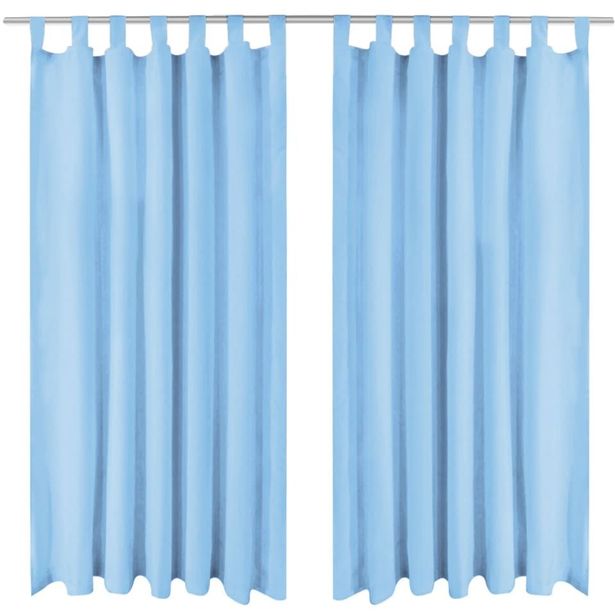 Mikro-satiiniverhot silmukoilla 2 kpl 140x175 cm turkoosi_1