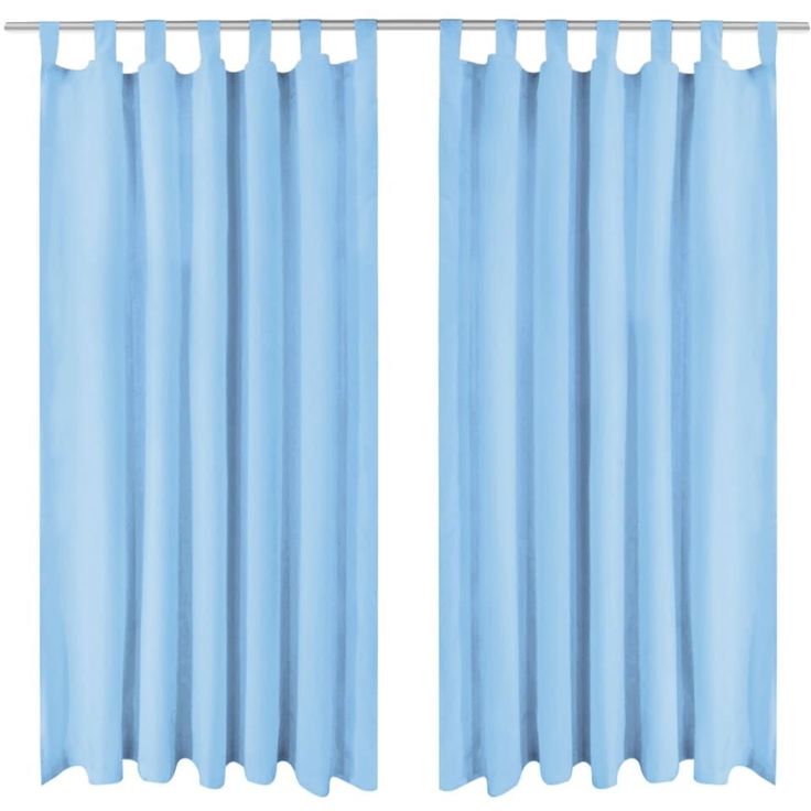 Mikro-satiiniverhot silmukoilla 2 kpl 140x175 cm turkoosi_1