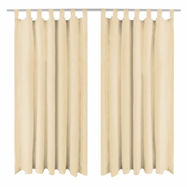 Mikro-satiiniverhot silmukoilla 2 kpl 140x225 cm beige_1