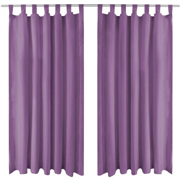Mikro-satiiniverhot silmukoilla 2 kpl 140x225 cm violetti_1
