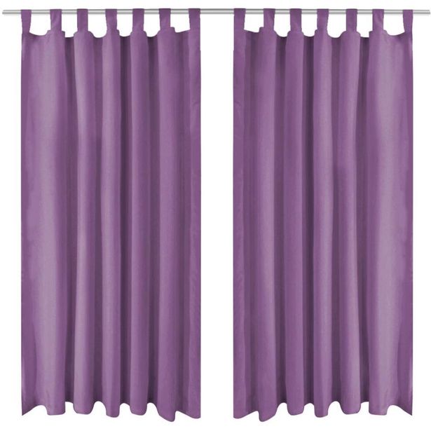 Mikro-satiiniverhot silmukoilla 2 kpl 140x245 cm violetti_1