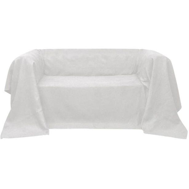 Mikrokuitu sohvan suojapäällinen kerma 270 x 350 cm_1