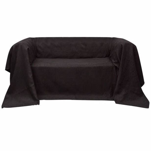 Mikrokuitu sohvan suojapäällinen ruskea 140 x 210 cm_1