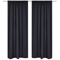 Mustat pimennysverhot verhotankokujalla 2 kpl 135 x 245 cm