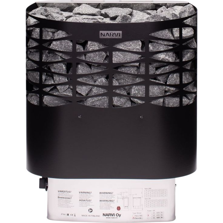 Sähkökiuas Narvi NS, 6kW, 5-8m³, kiinteä ohjaus, eri värejä