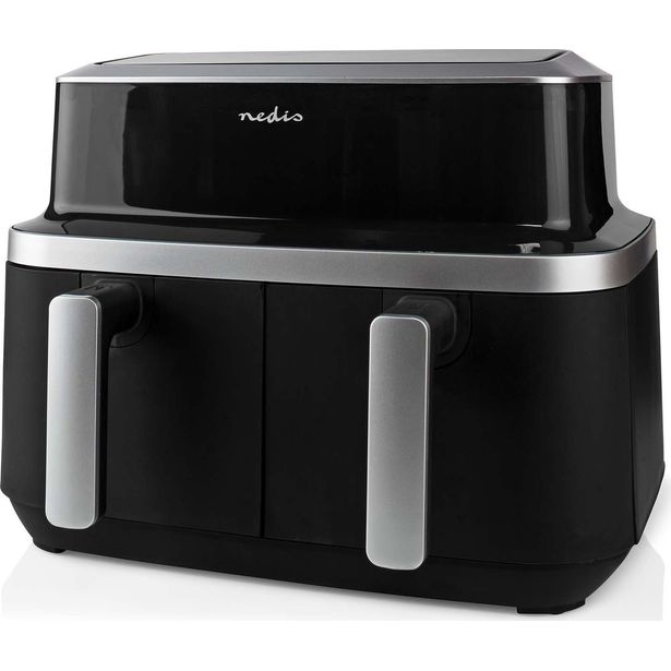 Ilmafriteerauskeitin Airfryer kahdella korilla Nedis KAAF320BK, 2x4.2l