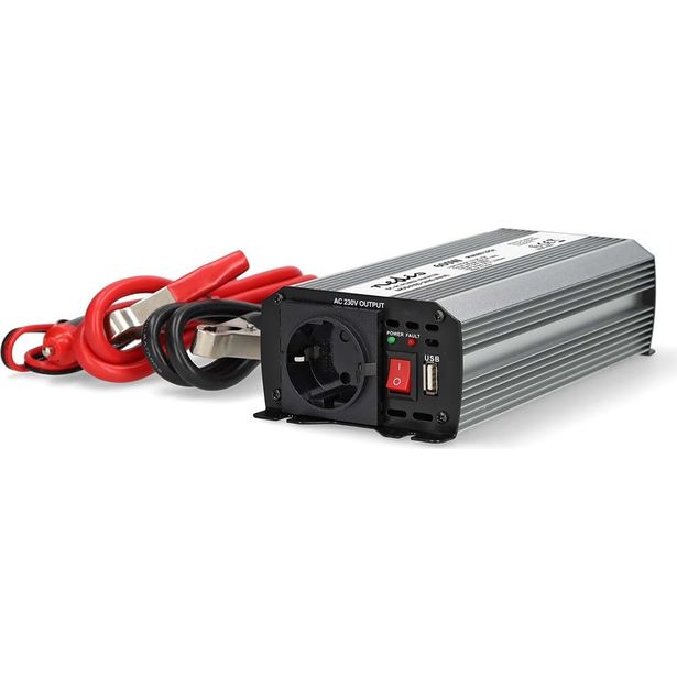 Invertteri Nedis PIM60012FGY 12V 600W muokattu siniaalto