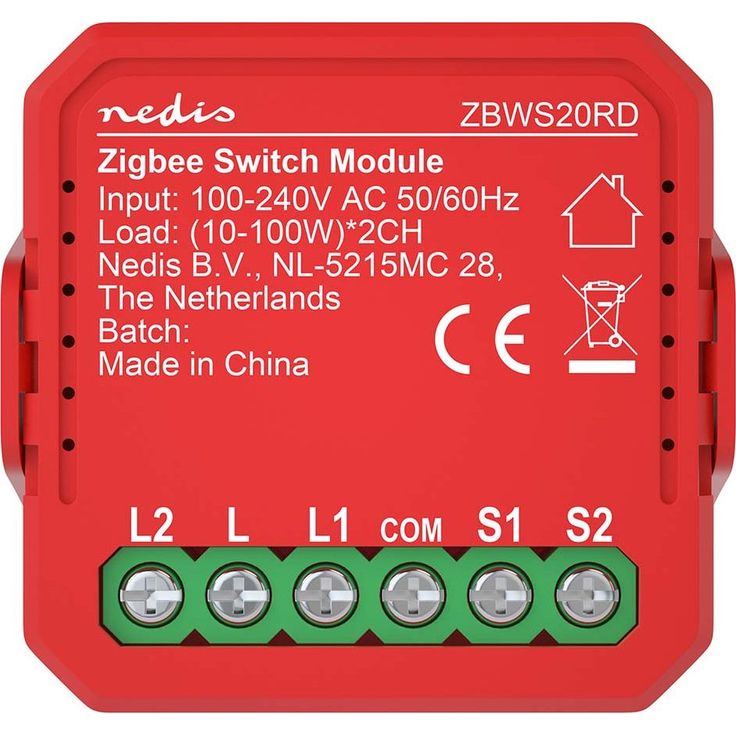 Virtakytkin Nedis ZBWS20RD SmartLife ZigBee 3.0