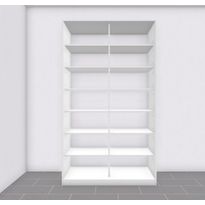 Liukuovikaappi Nettiovi 110-155cm, hyllyillä, mittojen mukaan