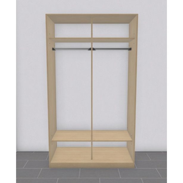 Liukuovikaappi Nettiovi 110-155cm, tangoilla, mittojen mukaan, tammi