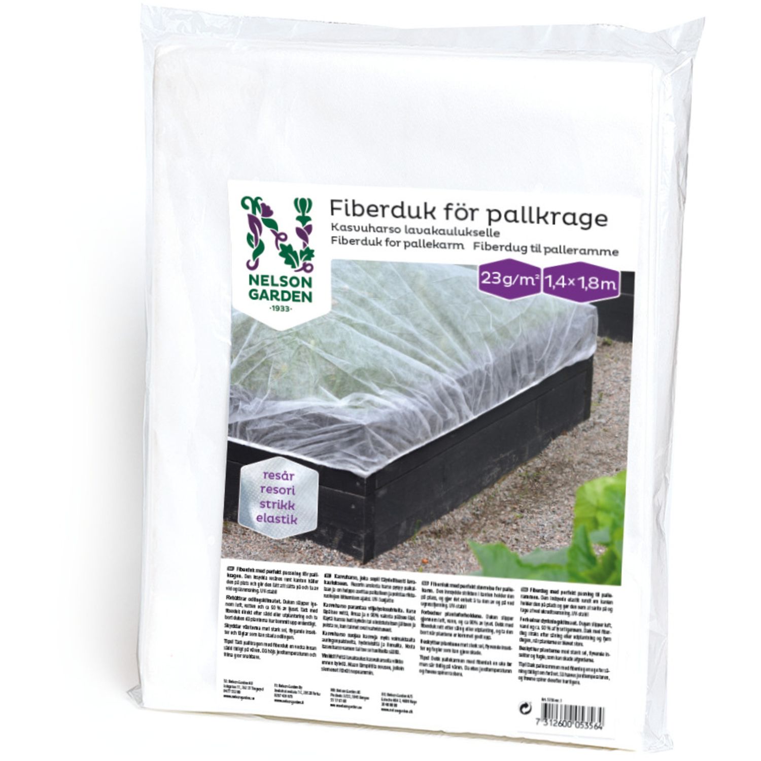 Kasvuharso lavakaulukselle Nelson Garden, 23g/m², 1,4x1,8m