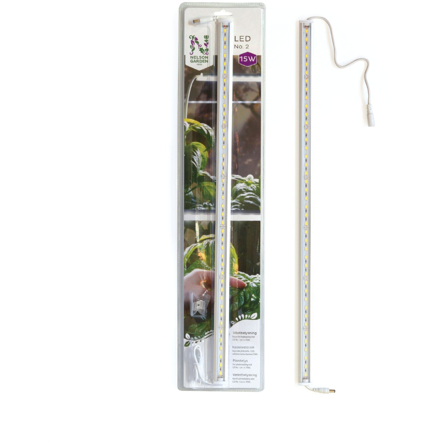 Kasvivalo Nelson Garden LED-lista No.2, 15W, 60cm