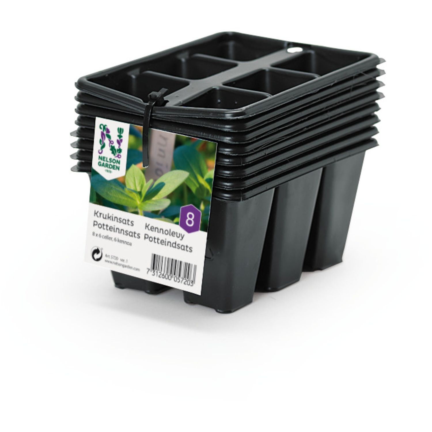 Muovikenno Nelson Garden, 6 ruukkua, 8kpl