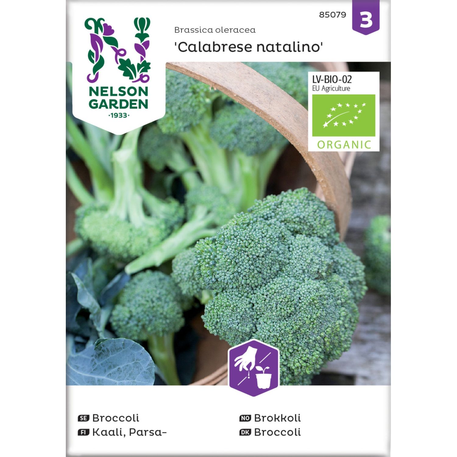 Parsakaali Nelson Garden Calabrese Natalino Organic, siemenet