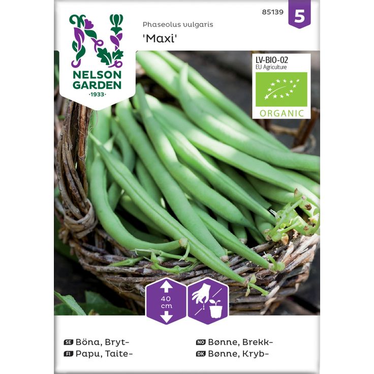 Taitepapu siemen Nelson Garden Maxi Organic