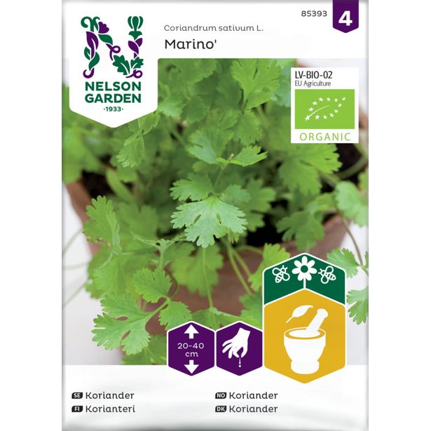 Korianteri siemen Nelson Garden Marino Organic
