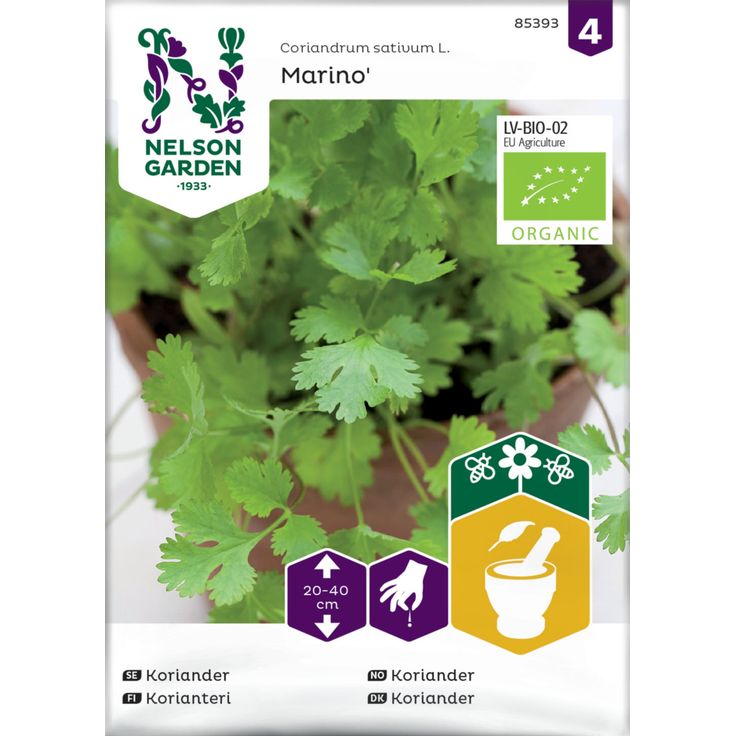 Korianteri siemen Nelson Garden Marino Organic