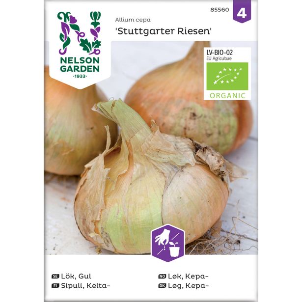 Keltasipuli siemen Nelson Garden Stuttgart Riesen Organic