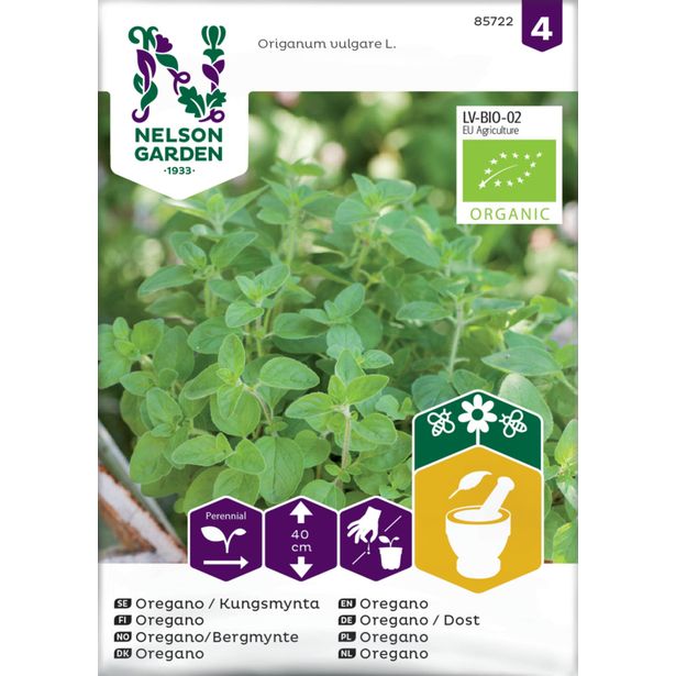 Oregano siemen Nelson Garden Mäkimeirami Organic