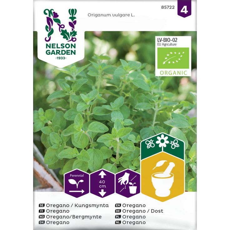 Oregano siemen Nelson Garden Mäkimeirami Organic