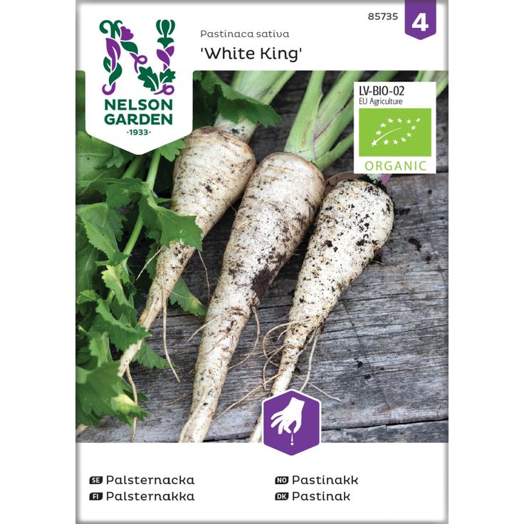 Palsternakka siemen Nelson Garden White King Organic