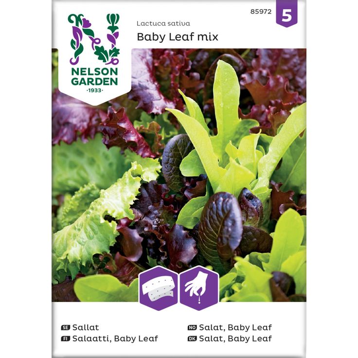 Salaattiseos siemen Nelson Garden Baby Leaf, kylvönauha