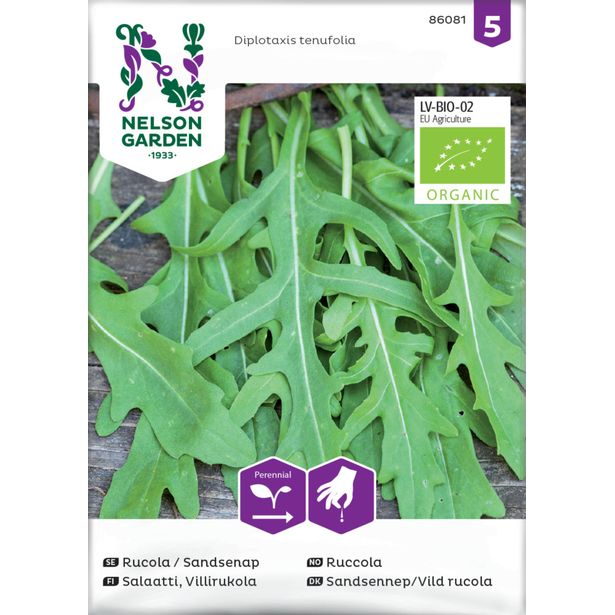 Villirukolasalaatti siemen Nelson Garden Organic