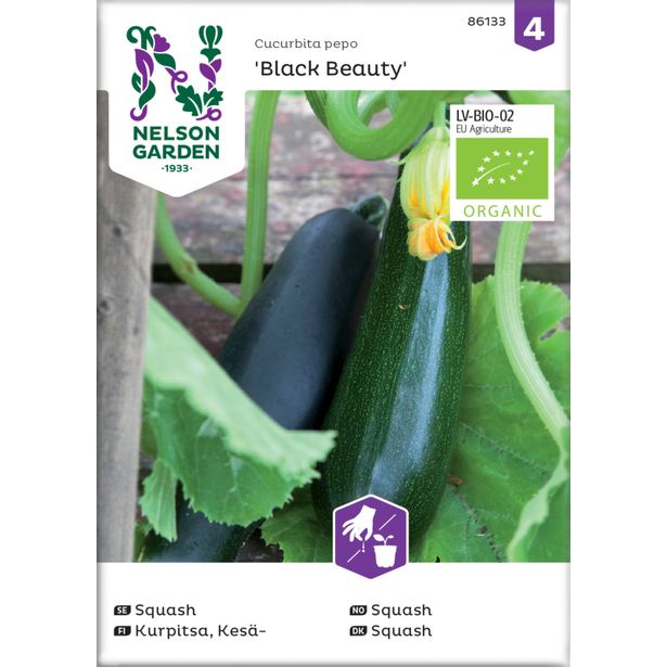 Kesäkurpitsa siemen Nelson Garden Black Beauty Organic